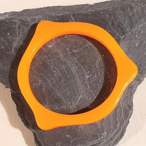 Orange Irregular Triangle New Vintage Y2K 90s Retro Structural Bangle Bracelet
